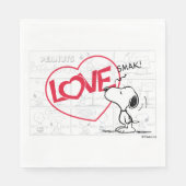 Snoopy "Liebe" Comic Strip Graphic Serviette (Vorderseite)