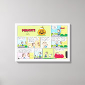 Snoopy & Linus | Die große Pumpkin-News Leinwanddruck (Vorderseite)