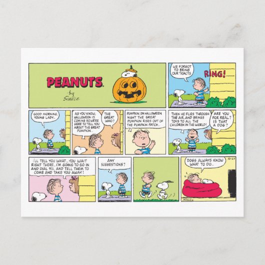 Snoopy & Linus | Die große Pumpkin-News Postkarte (Vorderseite)