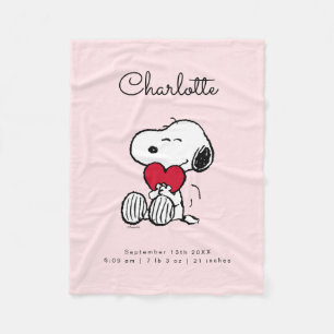 Snoopy Little Sweetheart Baby Fleece Decke