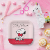 Snoopy | Little Sweetheart Baby Shower Paper Plate Pappteller (Party)