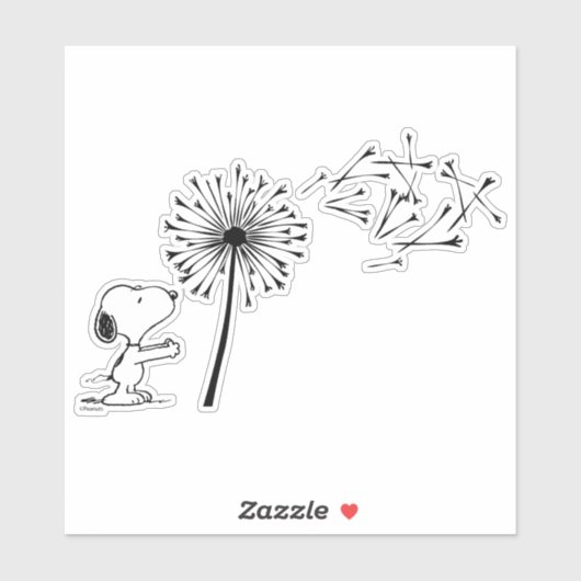 Snoopy mit Kronleuchter Aufkleber (Blatt)