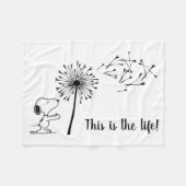 Snoopy mit Kronleuchter Fleecedecke (Vorderseite (Horizontal))