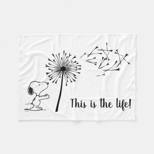 Snoopy mit Kronleuchter Fleecedecke (Vorderseite (Horizontal))