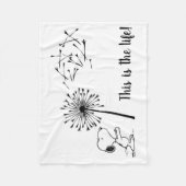 Snoopy mit Kronleuchter Fleecedecke (Vorderseite)