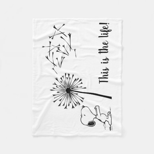 Snoopy mit Kronleuchter Fleecedecke (Vorderseite)