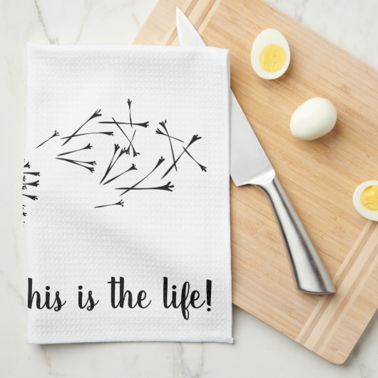 Snoopy mit Kronleuchter Geschirrtuch (Viertel Falte)