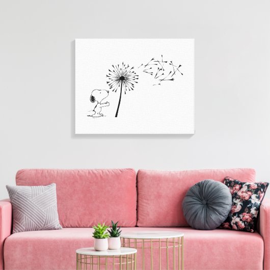Snoopy mit Kronleuchter Leinwanddruck (Insitu (Wohnzimmer))