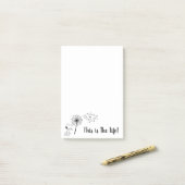 Snoopy mit Kronleuchter Post-it Klebezettel (Auf Schreibtisch)