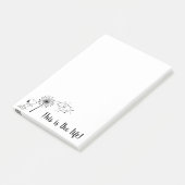 Snoopy mit Kronleuchter Post-it Klebezettel (angewinkelt)