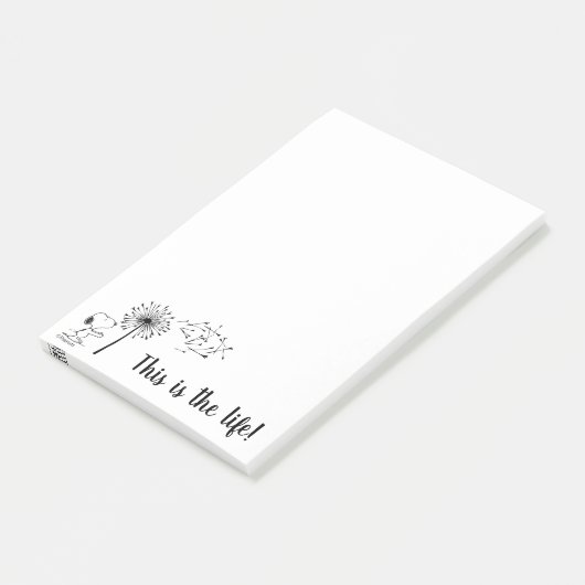 Snoopy mit Kronleuchter Post-it Klebezettel (angewinkelt)