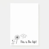 Snoopy mit Kronleuchter Post-it Klebezettel (Vorderseite)