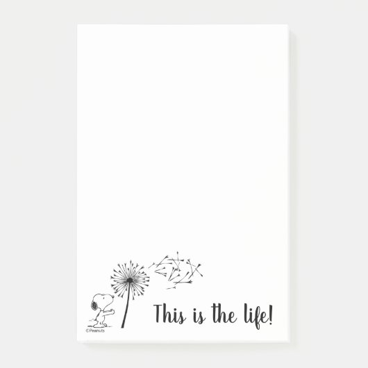 Snoopy mit Kronleuchter Post-it Klebezettel (Vorderseite)