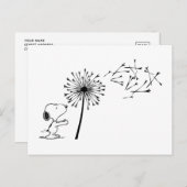 Snoopy mit Kronleuchter Postkarte (Vorne/Hinten)