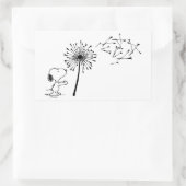 Snoopy mit Kronleuchter Rechteckiger Aufkleber (Tasche)