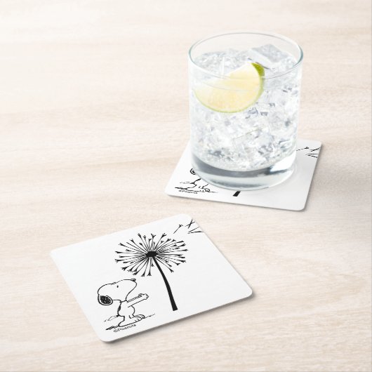 Snoopy mit Kronleuchter Rechteckiger Pappuntersetzer (Vor Ort)