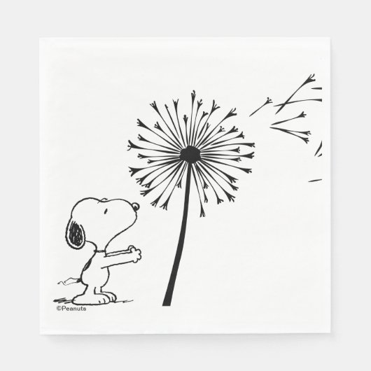Snoopy mit Kronleuchter Serviette (Vorderseite)