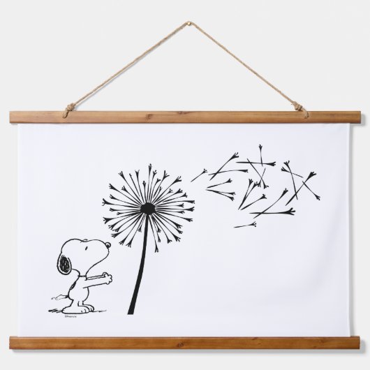 Snoopy mit Kronleuchter Wandteppich Mit Holzrahmen (Vorne)