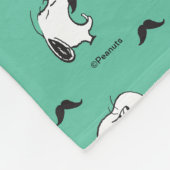 Snoopy Mustaches & Aquamarines Muster Fleecedecke (Ecke)