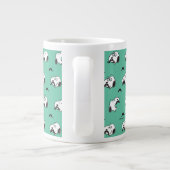 Snoopy Mustaches & Aquamarines Muster Jumbo-Tasse (Rückseite)