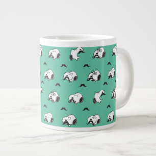Snoopy Mustaches & Aquamarines Muster Jumbo-Tasse