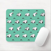 Snoopy Mustaches & Aquamarines Muster Mousepad (Mit Mouse)