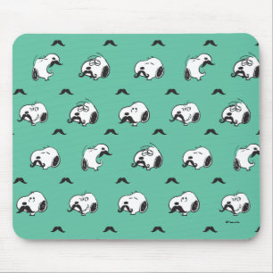 Snoopy Mustaches & Aquamarines Muster Mousepad