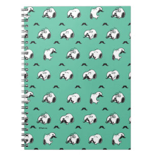 Snoopy Mustaches & Aquamarines Muster Notizblock