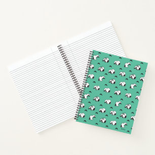 Snoopy Mustaches & Aquamarines Muster Notizblock