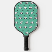 Snoopy Mustaches & Aquamarines Muster Pickleball Schläger (Vorderseite)