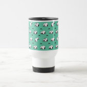 Snoopy Mustaches & Aquamarines Muster Reisebecher (Mittel)