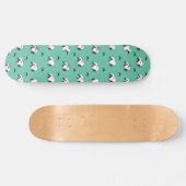 Snoopy Mustaches & Aquamarines Muster Skateboard (Horizontal)