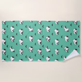 Snoopy Mustaches & Aquamarines Muster Strandtuch (Vorderseite)