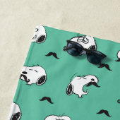 Snoopy Mustaches & Aquamarines Muster Strandtuch (Beispiel)