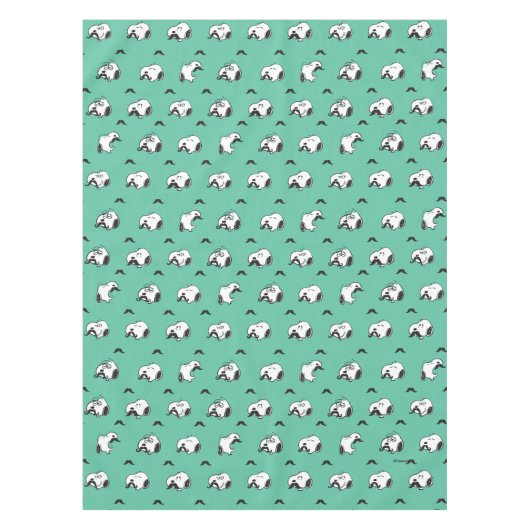 Snoopy Mustaches & Aquamarines Muster Tischdecke (Vorderseite)