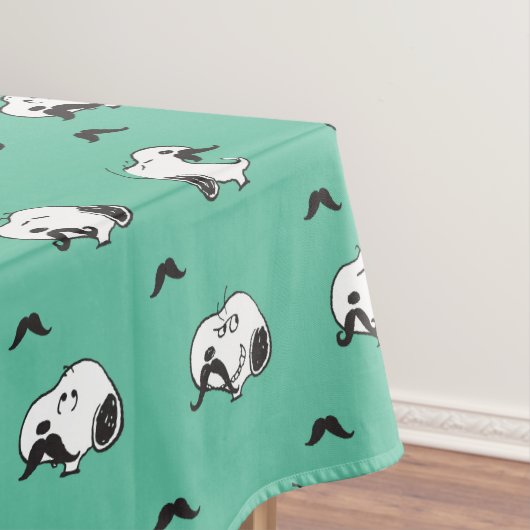 Snoopy Mustaches & Aquamarines Muster Tischdecke (Beispiel)