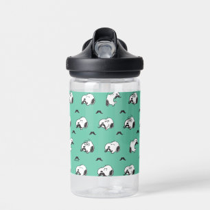 Snoopy Mustaches & Aquamarines Muster Trinkflasche