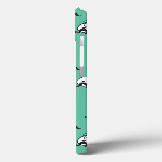 Snoopy Mustaches & Teal Pattern Case-Mate iPhone Hülle (Rückseite / Links)