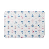 Snoopy Nautical Anchor Pattern Badematte (Vorderseite)