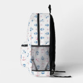 Snoopy Nautical Anchor Pattern Bedruckter Rucksack (Rechts)