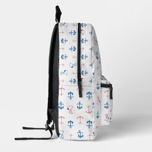 Snoopy Nautical Anchor Pattern Bedruckter Rucksack (Links)