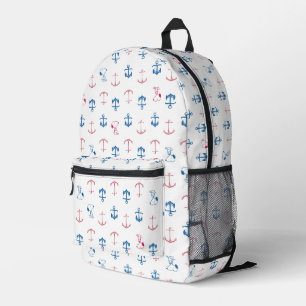 Snoopy Nautical Anchor Pattern Bedruckter Rucksack