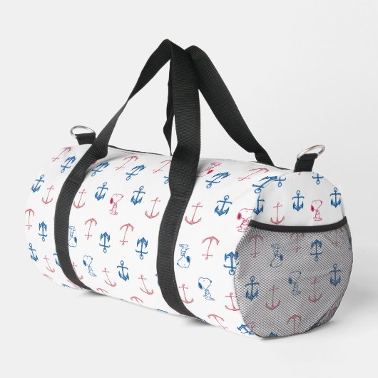Snoopy Nautical Anchor Pattern Duffle Bag (Rechte Ecke)