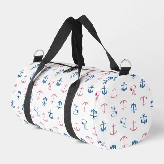 Snoopy Nautical Anchor Pattern Duffle Bag (Linke Seite)