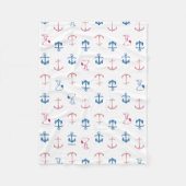 Snoopy Nautical Anchor Pattern Fleecedecke (Vorderseite)