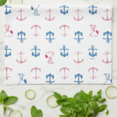Snoopy Nautical Anchor Pattern Geschirrtuch (Gefaltet)
