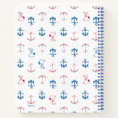 Snoopy Nautical Anchor Pattern Notizblock (Rückseite)