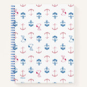 Snoopy Nautical Anchor Pattern Notizblock (Vorderseite)