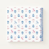 Snoopy Nautical Anchor Pattern Notizblock (Rückseite)