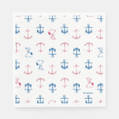 Snoopy Nautical Anchor Pattern Serviette (Vorderseite)